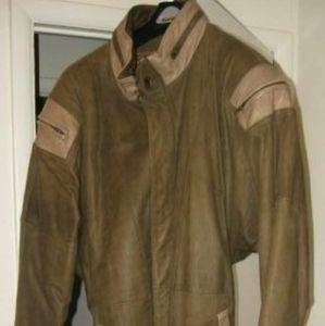 Landing full length leather men coat size L